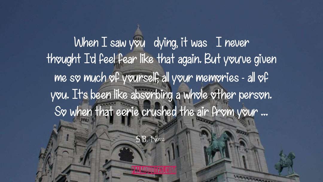 S.B. Nova Quotes: When I saw you …