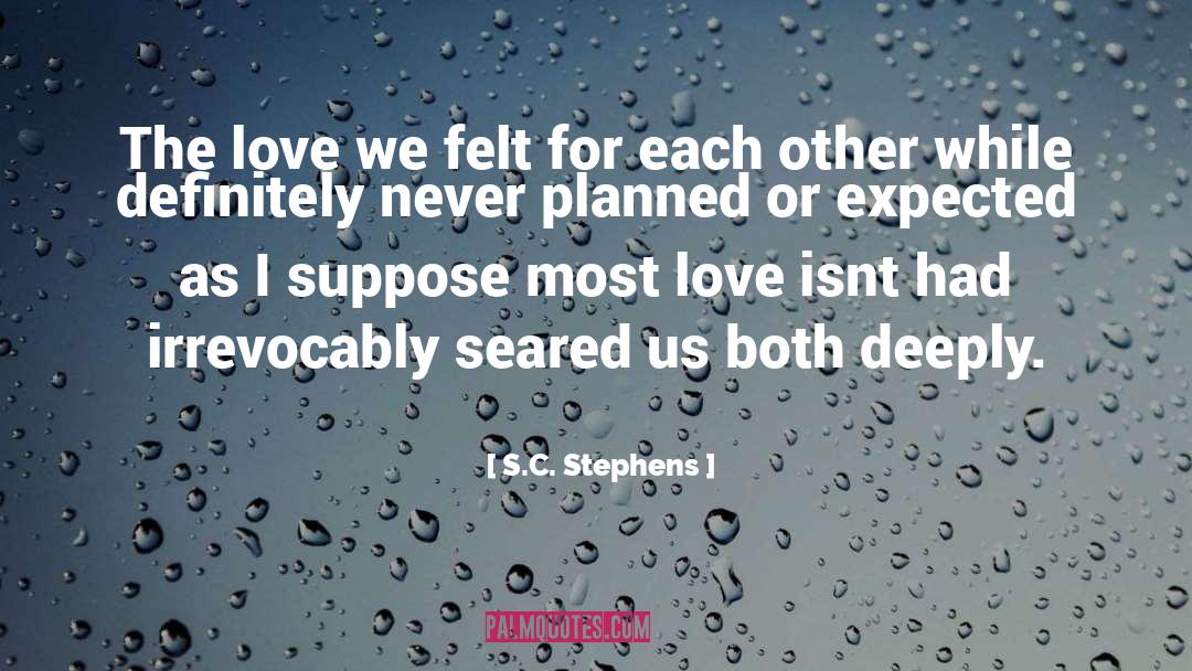S.C. Stephens Quotes: The love we felt for