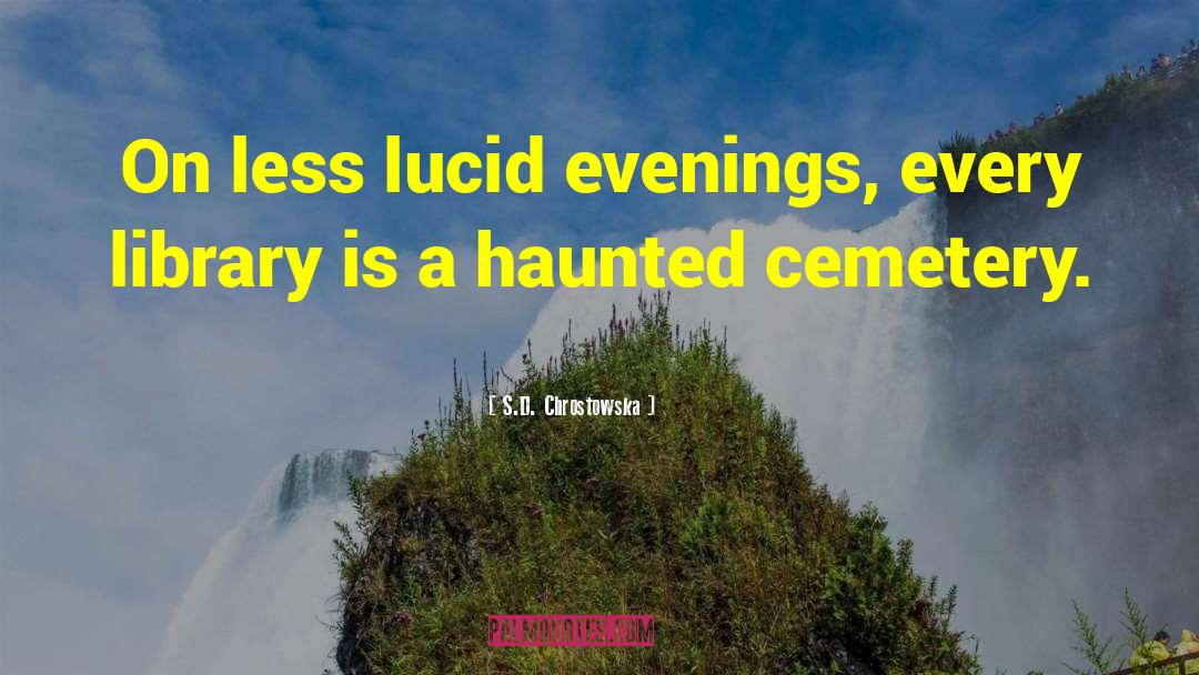 S.D. Chrostowska Quotes: On less lucid evenings, every