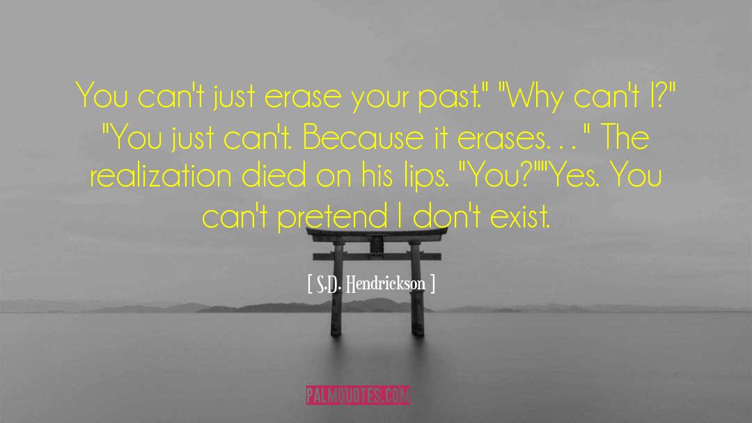 S.D. Hendrickson Quotes: You can't just erase your