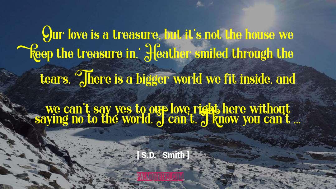 S.D. Smith Quotes: Our love is a treasure,