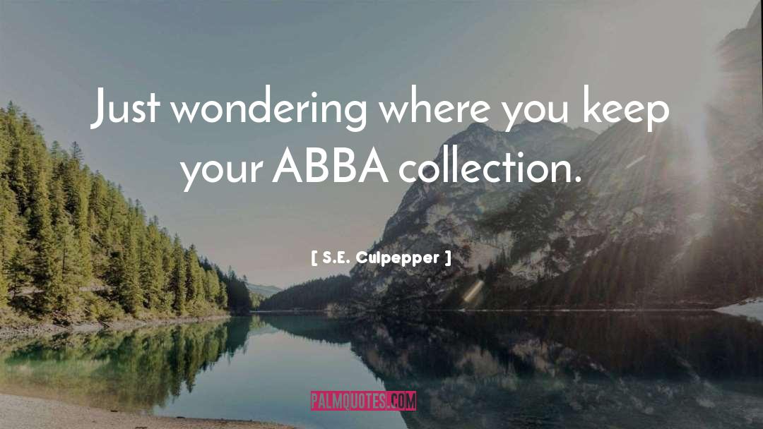 S.E. Culpepper Quotes: Just wondering where you keep