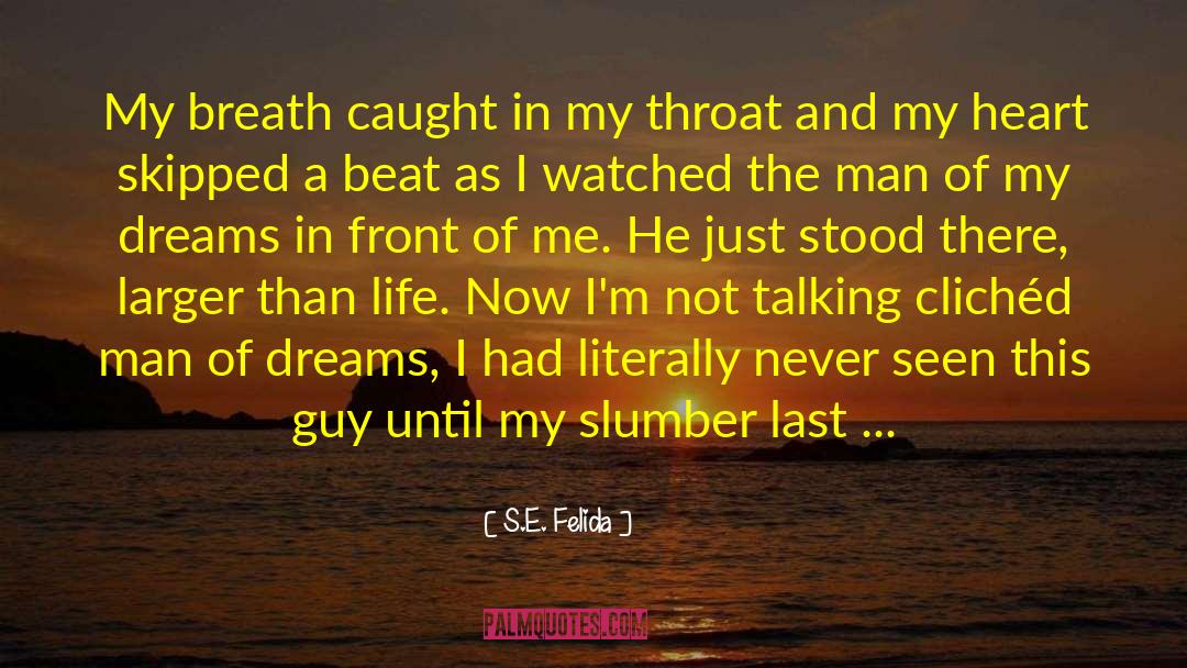 S.E. Felida Quotes: My breath caught in my