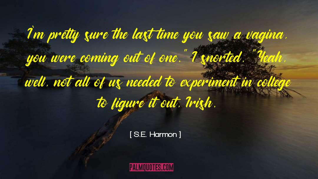 S.E. Harmon Quotes: I'm pretty sure the last