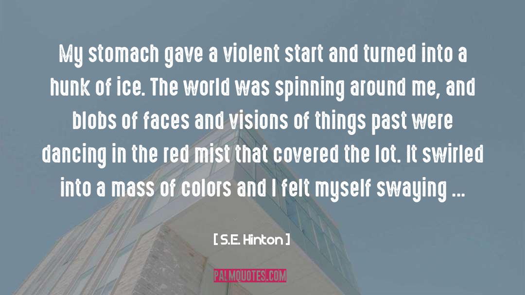 S.E. Hinton Quotes: My stomach gave a violent