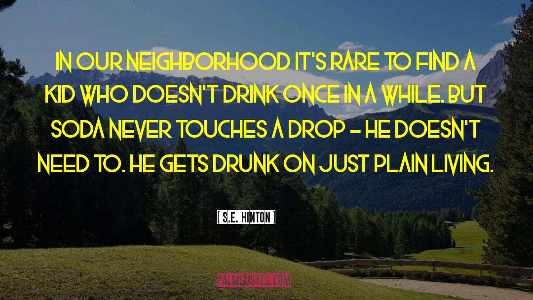 S.E. Hinton Quotes: In our neighborhood it's rare