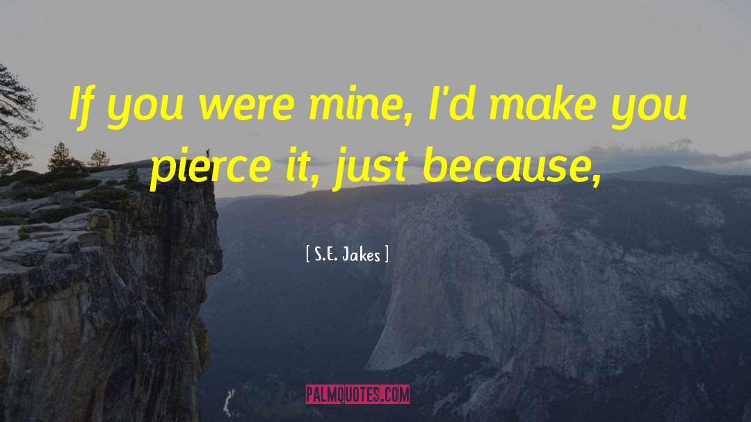 S.E. Jakes Quotes: If you were mine, I'd