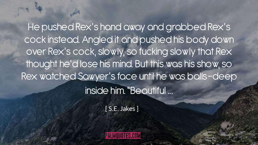 S.E. Jakes Quotes: He pushed Rex's hand away