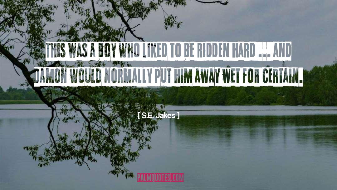 S.E. Jakes Quotes: This was a boy who