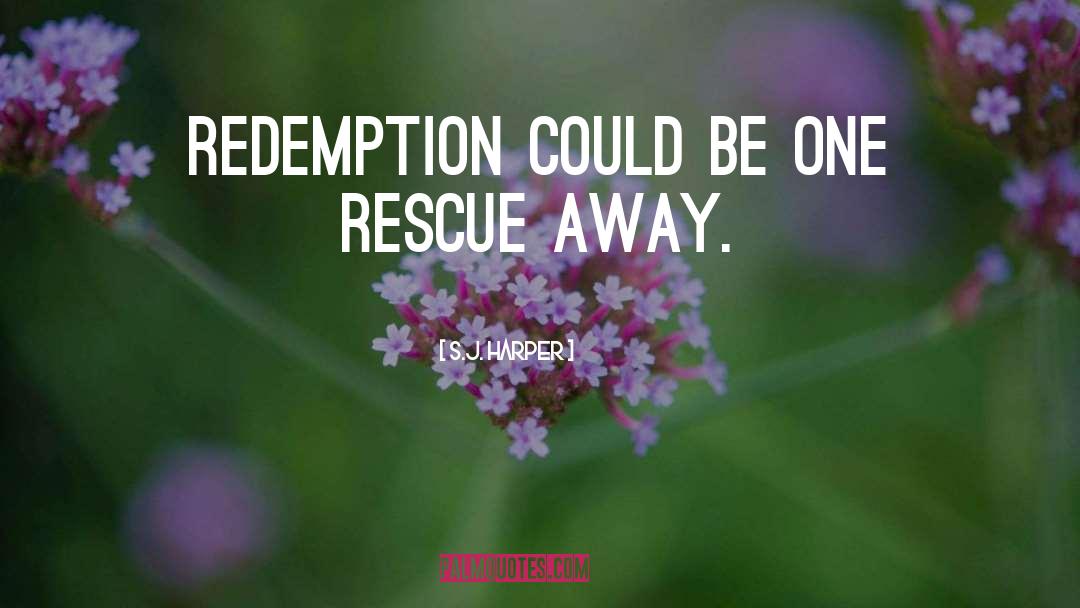 S.J. Harper Quotes: Redemption could be one rescue
