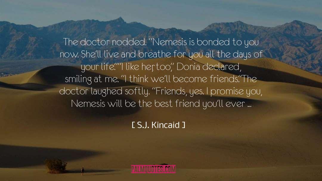 S.J. Kincaid Quotes: The doctor nodded. 