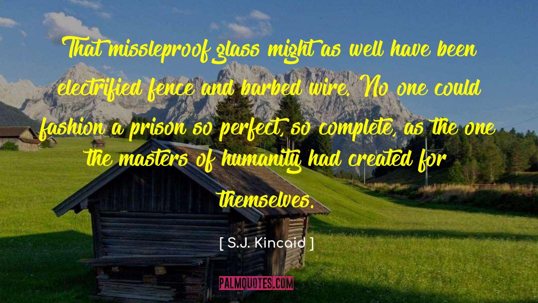 S.J. Kincaid Quotes: That missleproof glass might as