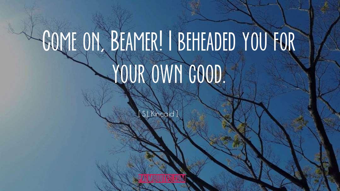S.J. Kincaid Quotes: Come on, Beamer! I beheaded