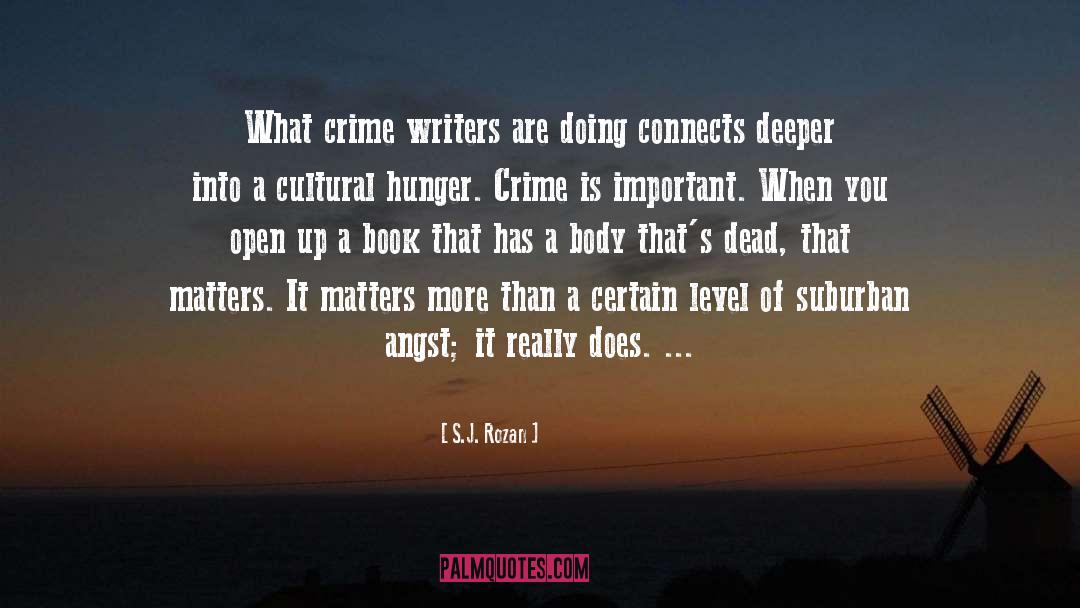 S.J. Rozan Quotes: What crime writers are doing