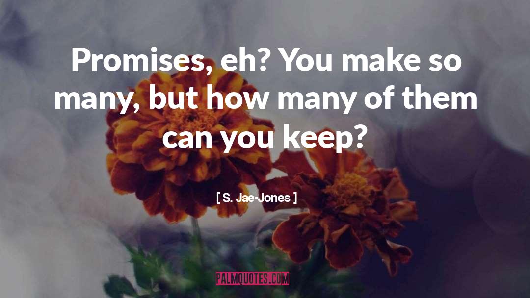 S. Jae-Jones Quotes: Promises, eh? You make so
