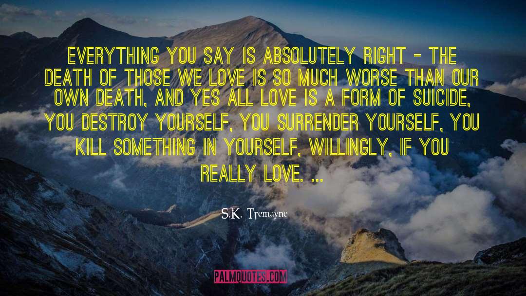 S.K. Tremayne Quotes: Everything you say is absolutely