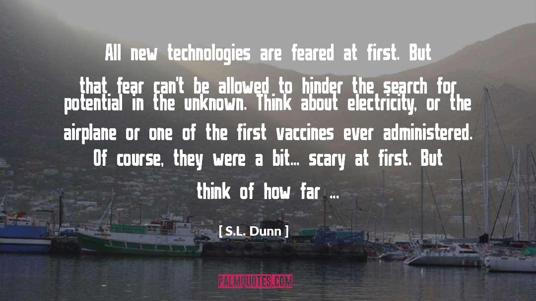 S.L. Dunn Quotes: All new technologies are feared