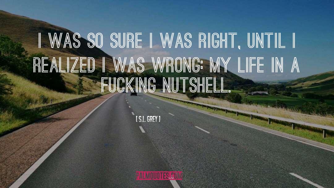 S.L. Grey Quotes: I was so sure I