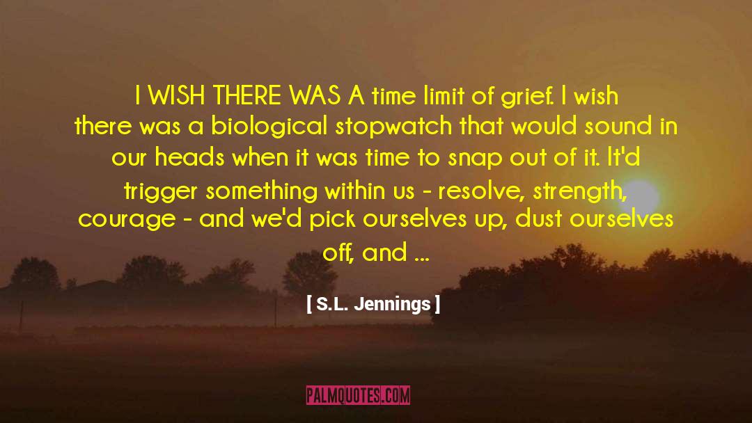 S.L. Jennings Quotes: I WISH THERE WAS A