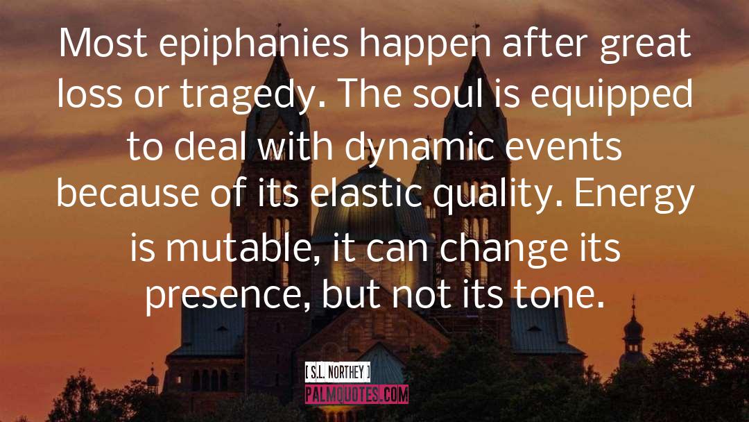 S.L. Northey Quotes: Most epiphanies happen after great