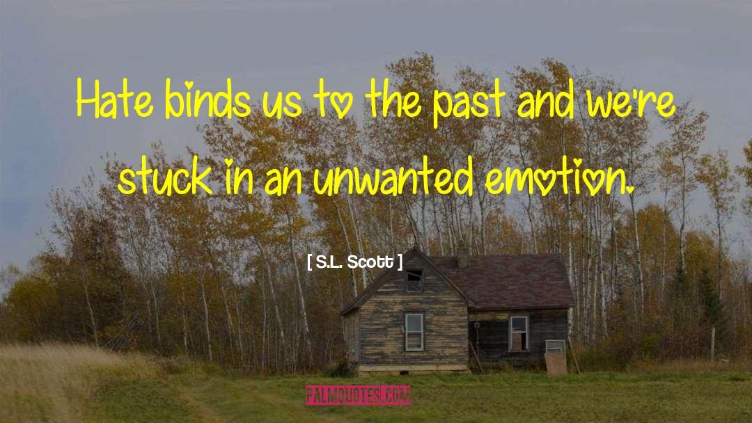 S.L. Scott Quotes: Hate binds us to the