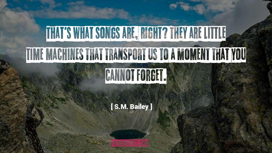 S.M. Bailey Quotes: That's what songs are, right?