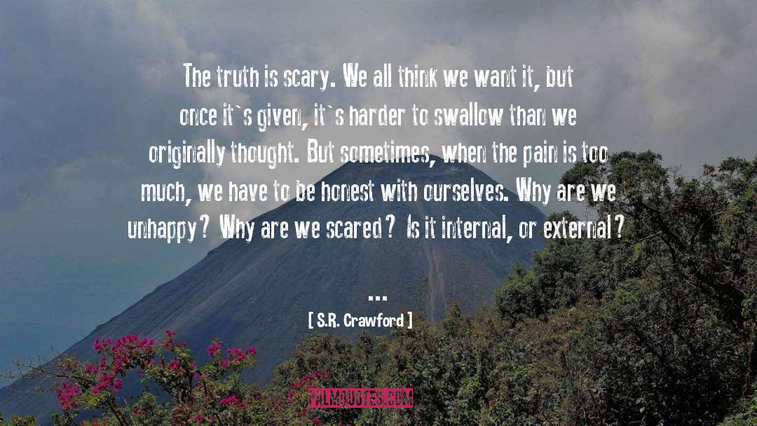 S.R. Crawford Quotes: The truth is scary. We