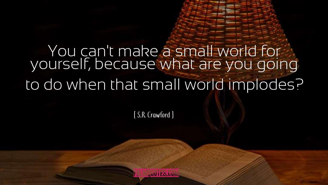 S.R. Crawford Quotes: You can't make a small