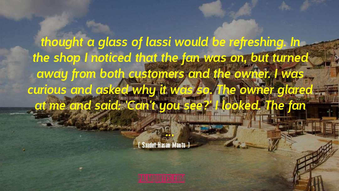 Saadat Hasan Manto Quotes: thought a glass of lassi