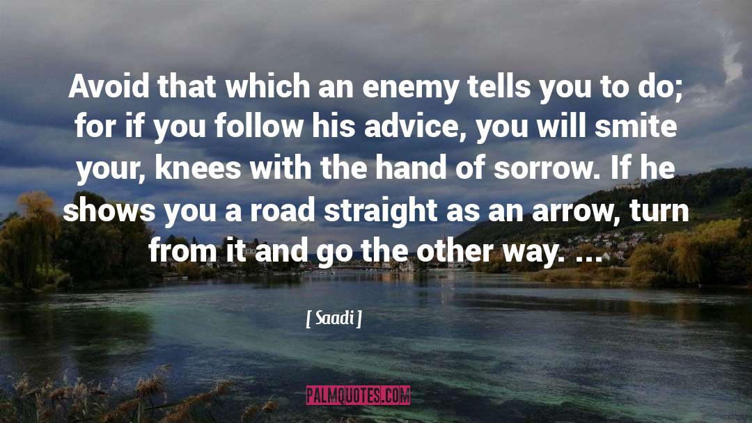 Saadi Quotes: Avoid that which an enemy