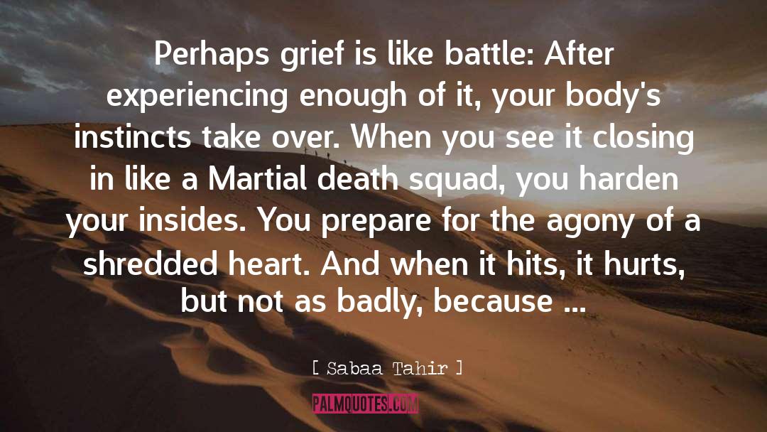 Sabaa Tahir Quotes: Perhaps grief is like battle: