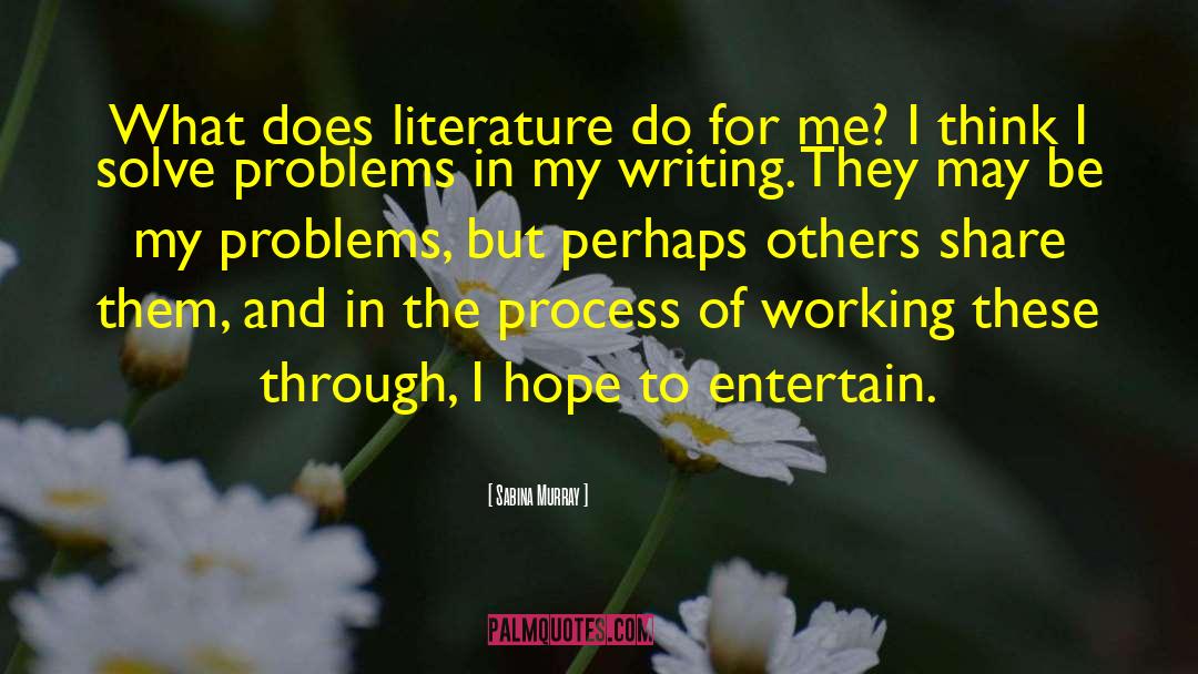 Sabina Murray Quotes: What does literature do for