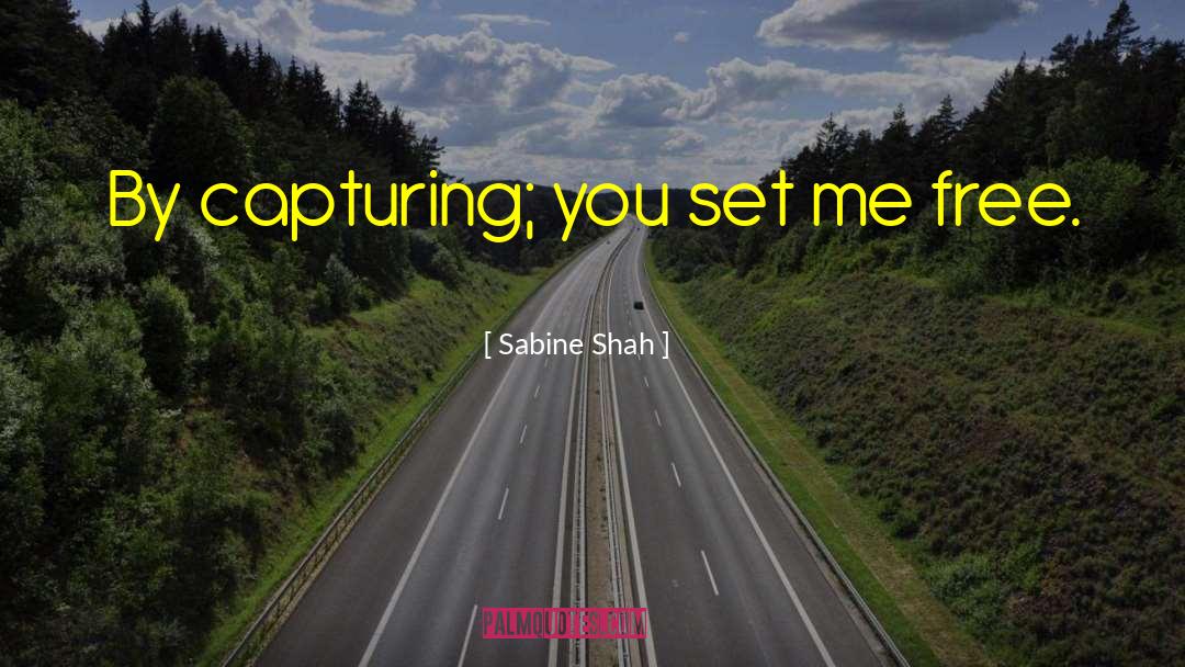 Sabine Shah Quotes: By capturing; you set me