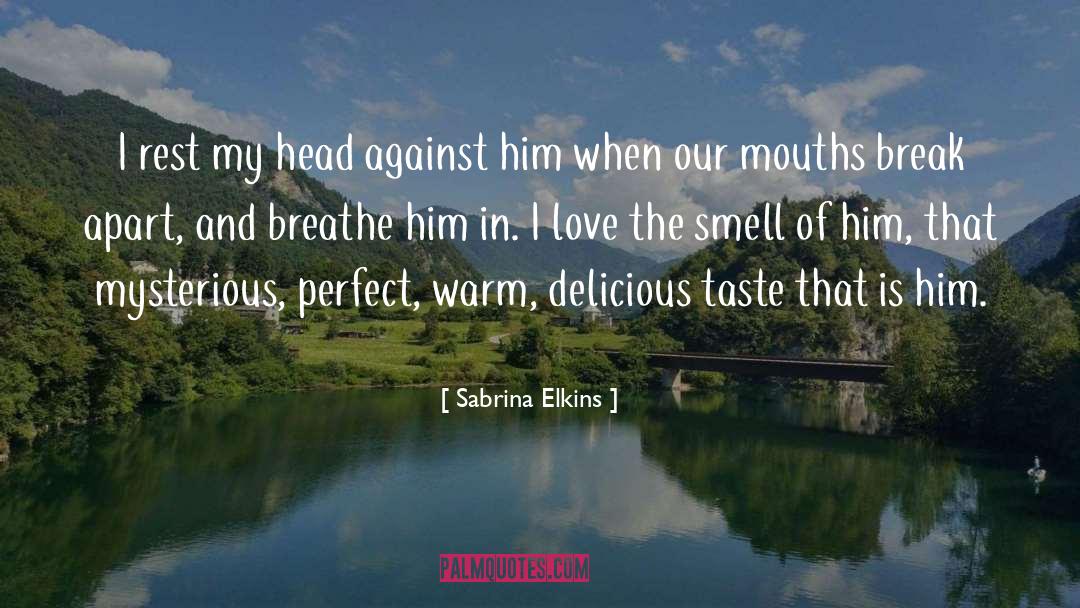 Sabrina Elkins Quotes: I rest my head against