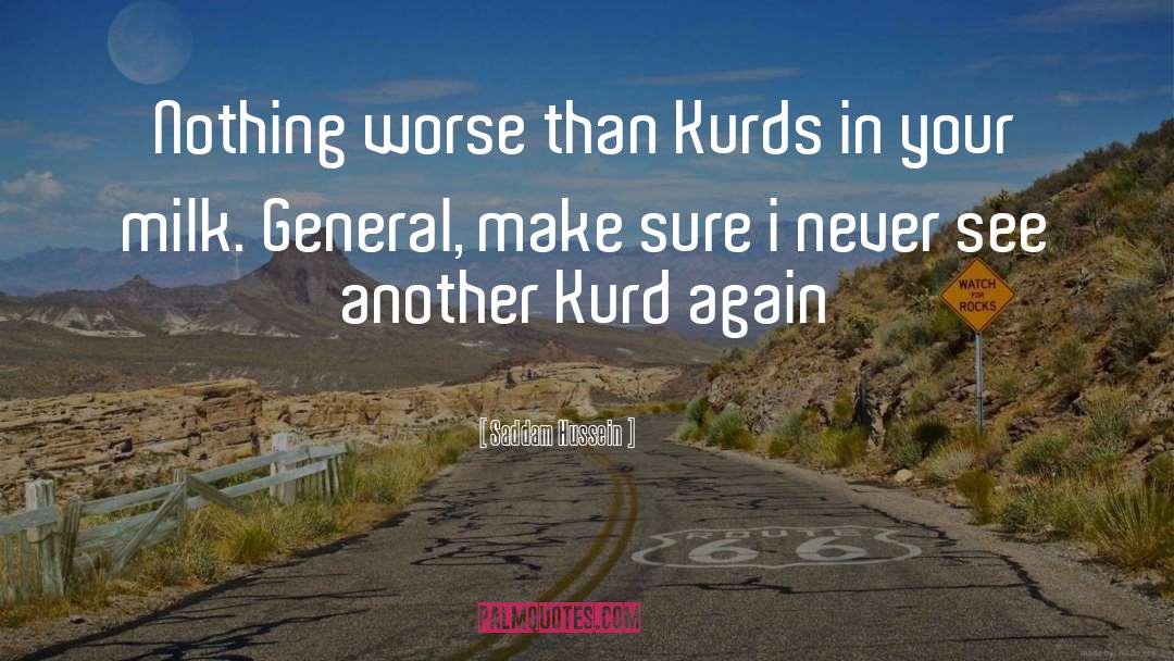 Saddam Hussein Quotes: Nothing worse than Kurds in