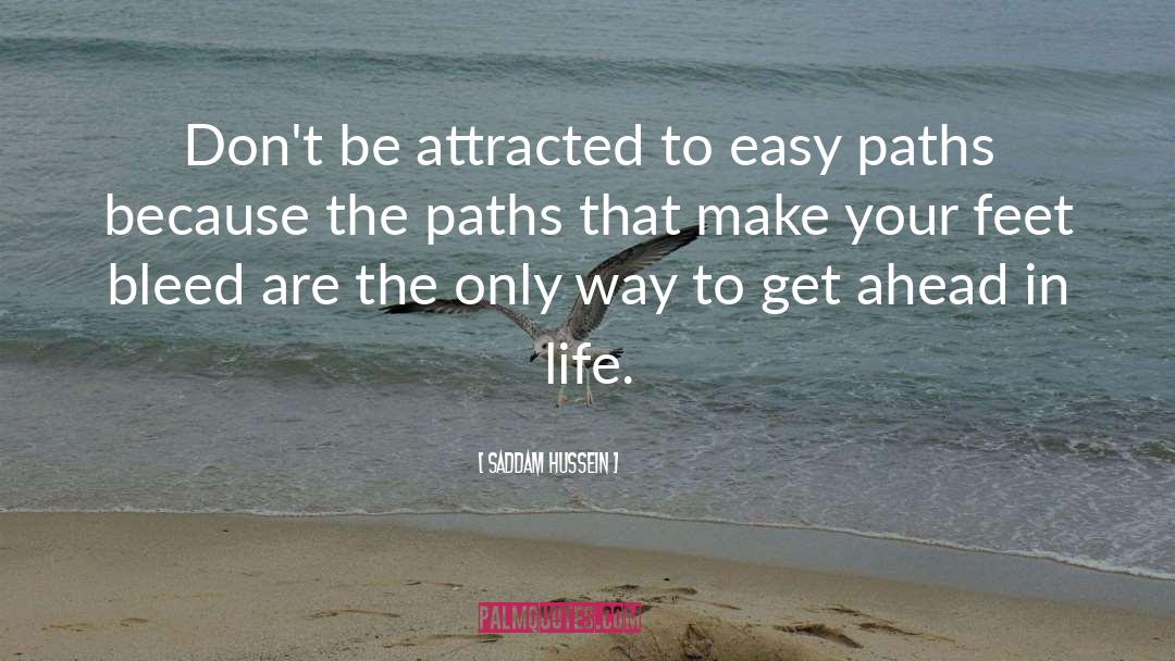 Saddam Hussein Quotes: Don't be attracted to easy