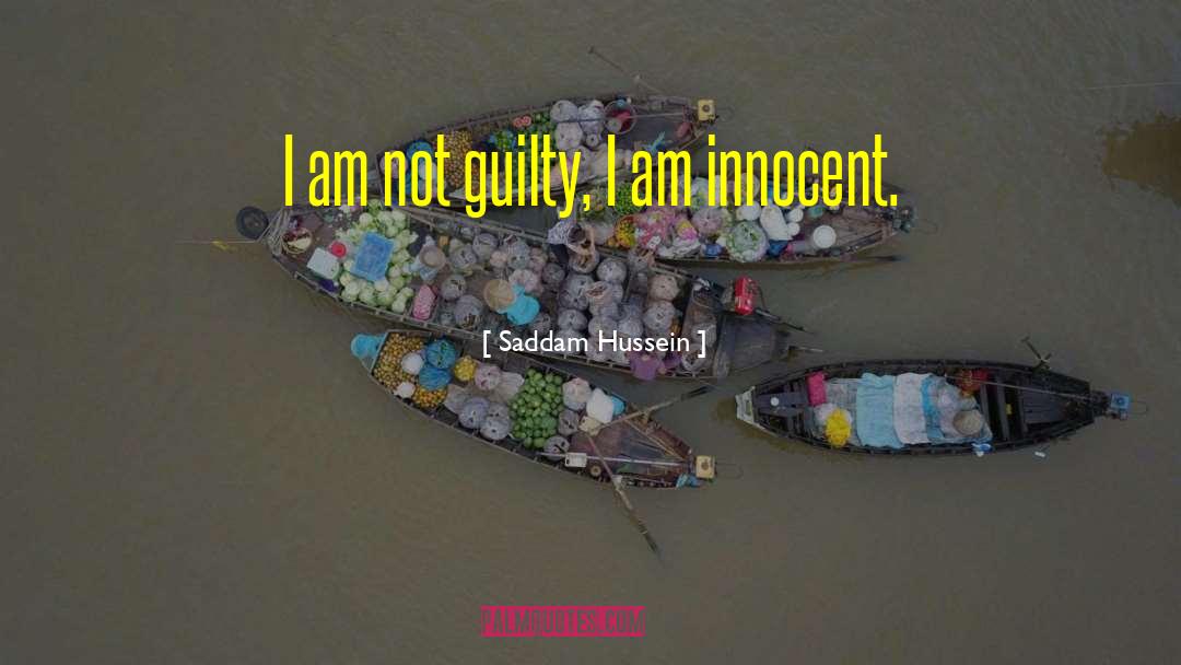 Saddam Hussein Quotes: I am not guilty, I