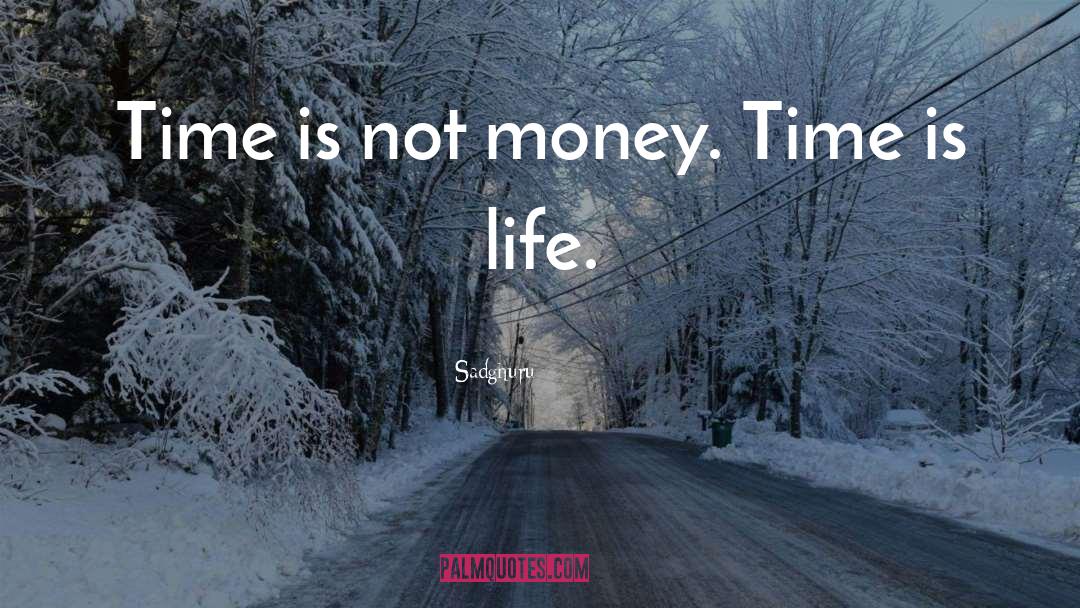 Sadghuru Quotes: Time is not money. Time