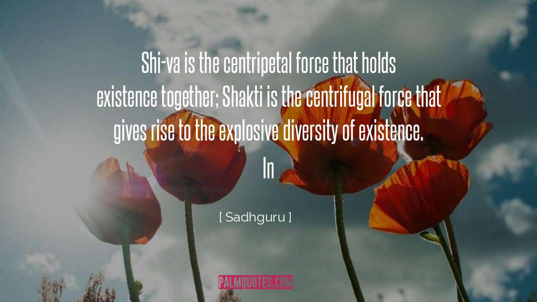 Sadhguru Quotes: Shi-va is the centripetal force