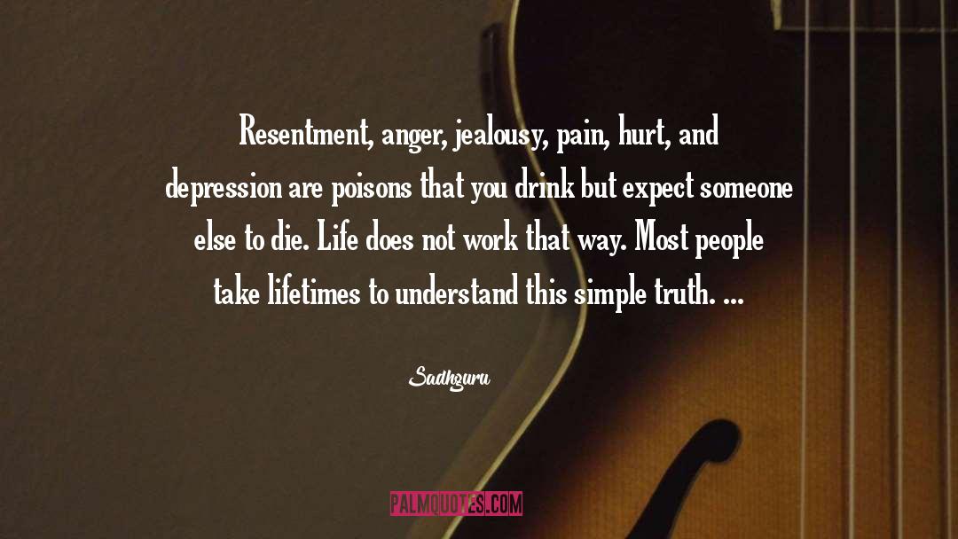 Sadhguru Quotes: Resentment, anger, jealousy, pain, hurt,