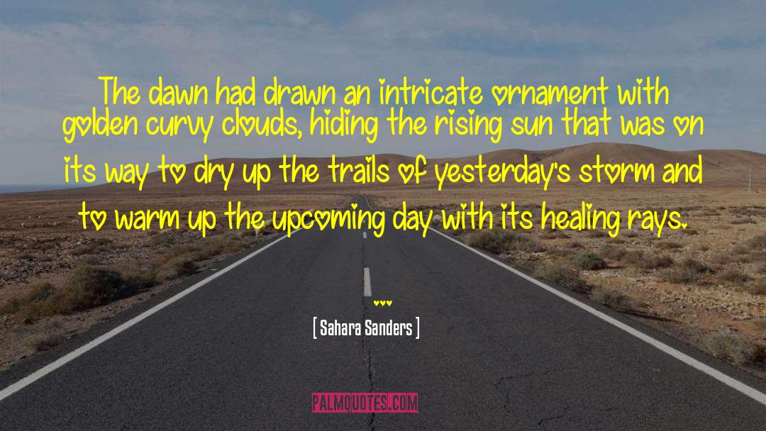 Sahara Sanders Quotes: The dawn had drawn an