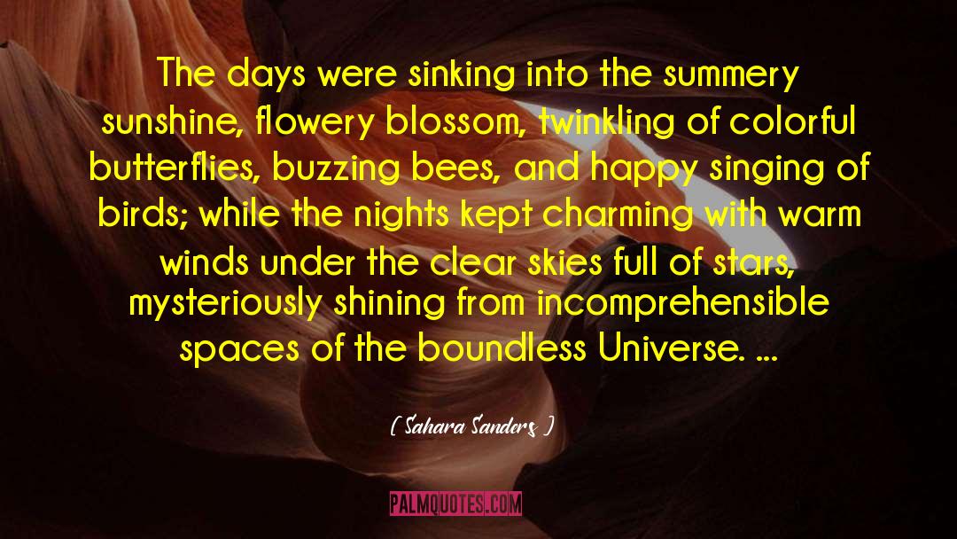 Sahara Sanders Quotes: The days were sinking into