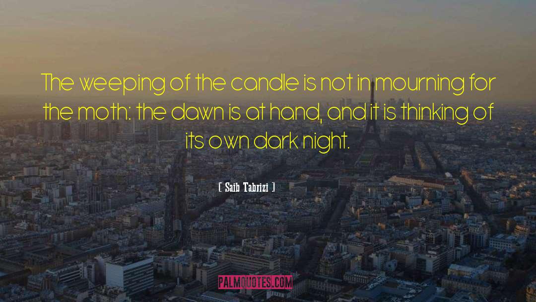 Saib Tabrizi Quotes: The weeping of the candle