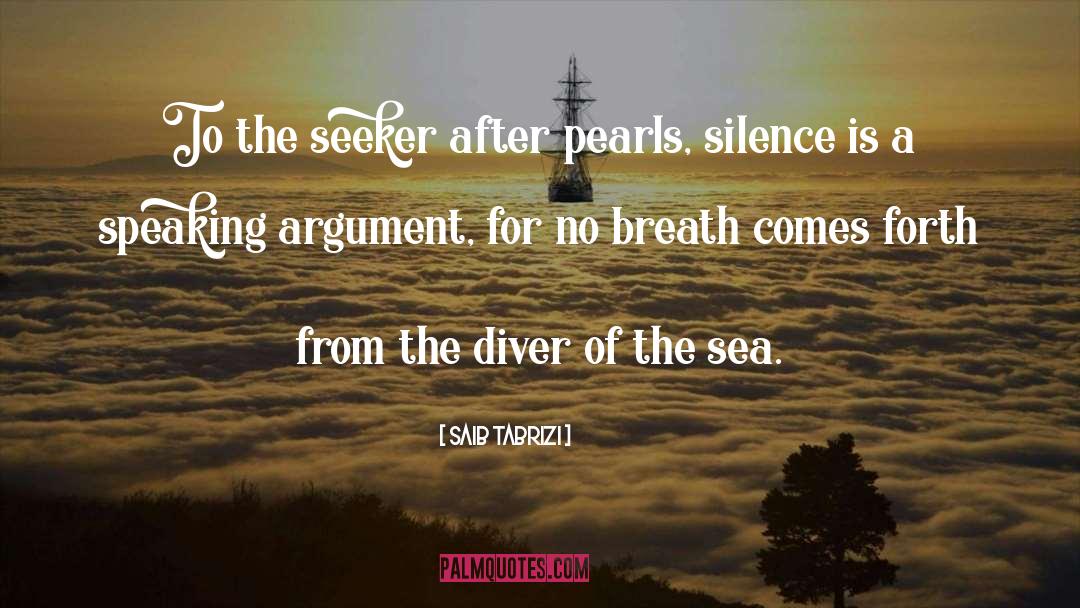 Saib Tabrizi Quotes: To the seeker after pearls,