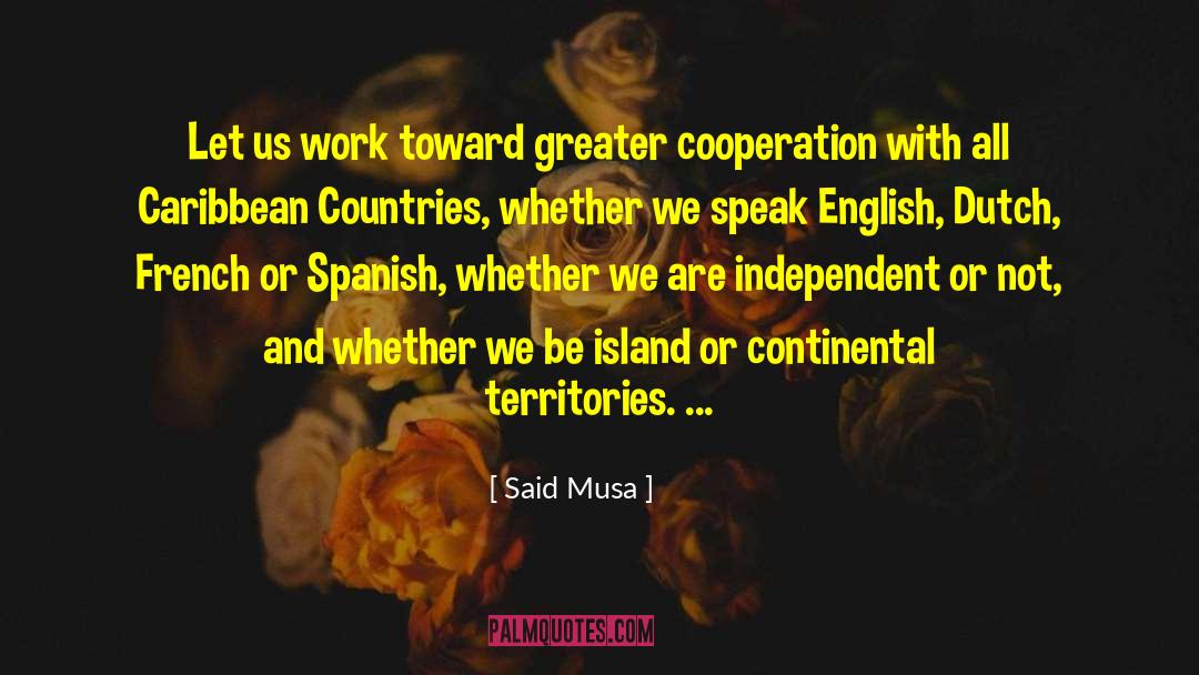 Said Musa Quotes: Let us work toward greater