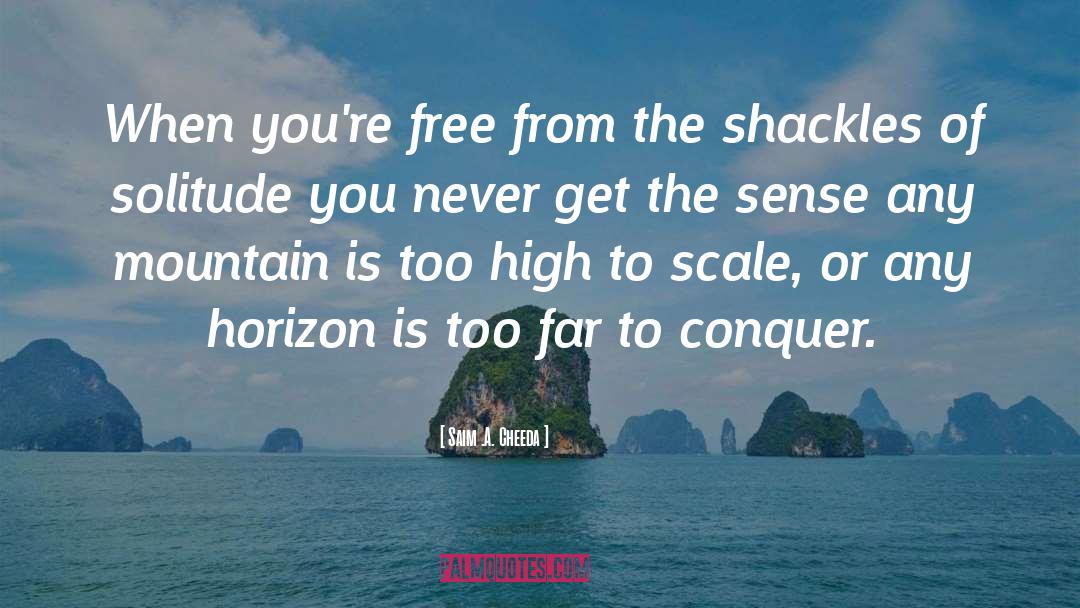 Saim .A. Cheeda Quotes: When you're free from the