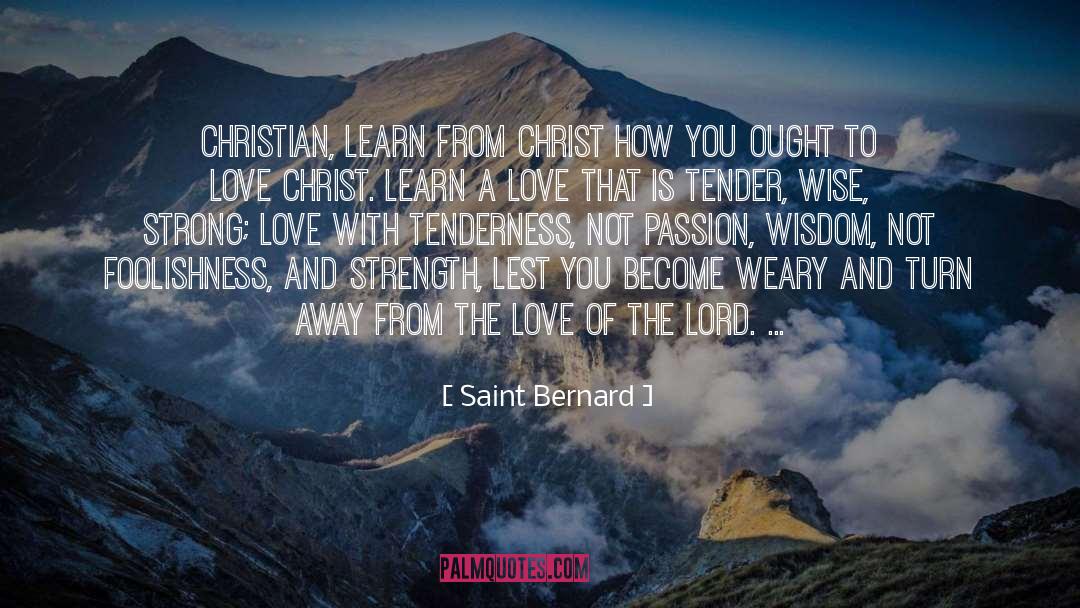 Saint Bernard Quotes: Christian, learn from Christ how