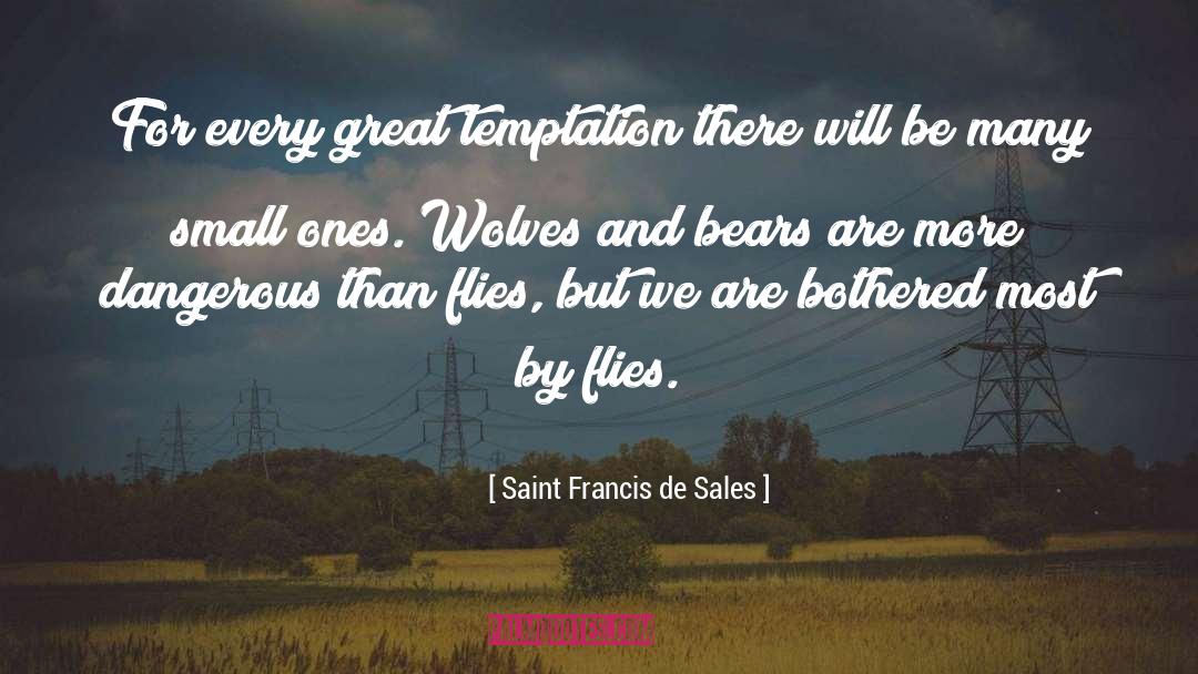 Saint Francis De Sales Quotes: For every great temptation there