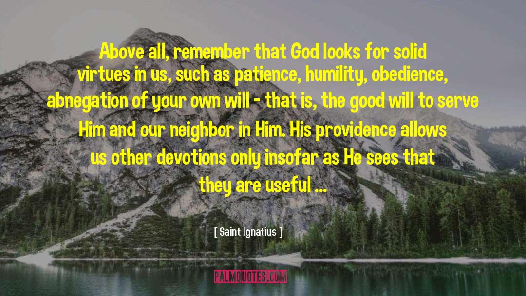 Saint Ignatius Quotes: Above all, remember that God