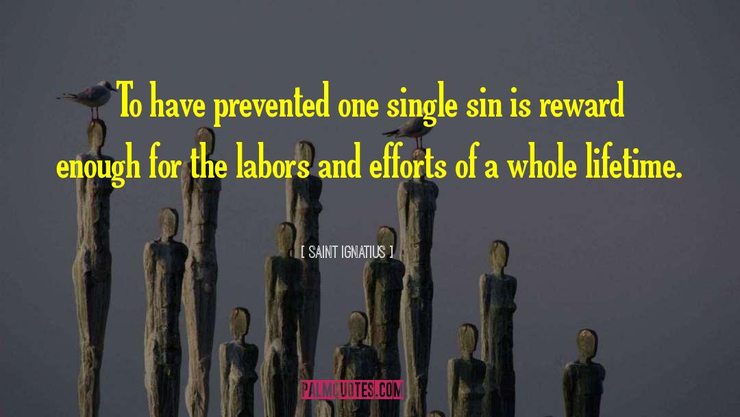 Saint Ignatius Quotes: To have prevented one single